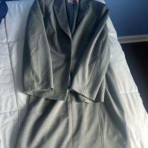 Grey skirt suit